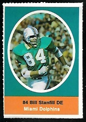 1972 Sunoco Stamps      328     Bill Stanfill